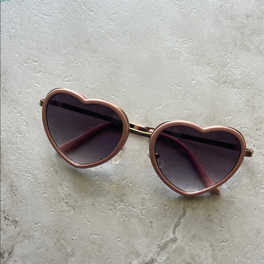 Heart-Shaped Pink Sunglasses